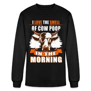 Cow Farmer Cow Shit Cows - Men's Long Sleeve T-Shirt - black - Front