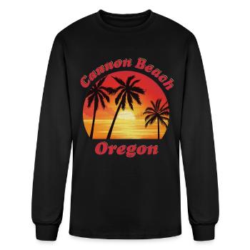 Cannon Beach Oregon - Men's Long Sleeve T-Shirt - black - Front