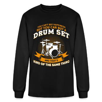 Musician Drumming Drums - Men's Long Sleeve T-Shirt - black - Front