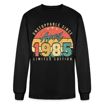 April 1985 Limited - Men's Long Sleeve T-Shirt - black - Front