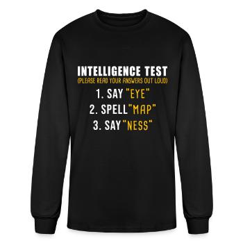 Intelligence Test - Men's Long Sleeve T-Shirt - black - Front