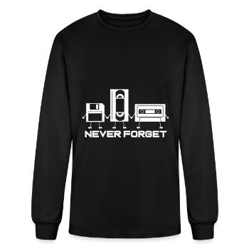 Never Forget Audio Cassette Tape - Men's Long Sleeve T-Shirt - black - Front