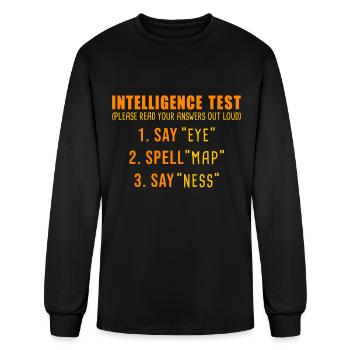 Intelligence Test - Men's Long Sleeve T-Shirt - black - Front