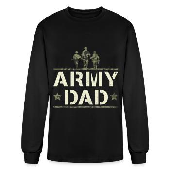 US Proud Army Dad Camo - Men's Long Sleeve T-Shirt - black - Front