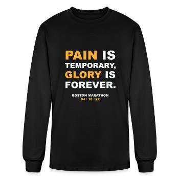 Marathon Boston 2022 Finisher Shirt - Men's Long Sleeve T-Shirt - black - Front