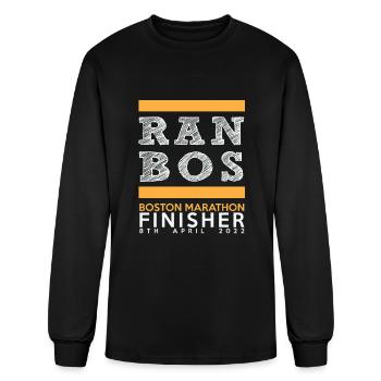 Marathon Boston 2023 Finisher Shirt - Men's Long Sleeve T-Shirt - black - Front