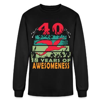 40 years dragon birthday fantasy - Men's Long Sleeve T-Shirt - black - Front