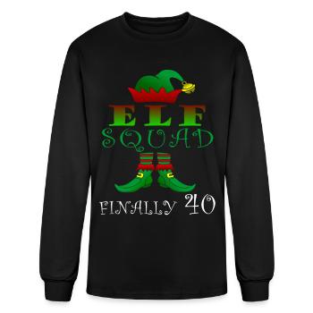 40 years elves birthday fantasy - Men's Long Sleeve T-Shirt - black - Front