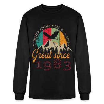 40 years dragon birthday fantasy - Men's Long Sleeve T-Shirt - black - Front