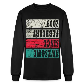 Vintage 14th Birthday 2009 Sports Gift - Men's Long Sleeve T-Shirt - black - Front