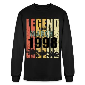Gift Legend March 1998. gift march 1998. march. - Men's Long Sleeve T-Shirt - black - Front