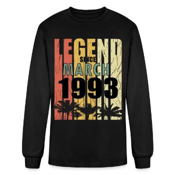 March 1993. birthday gift March 1993. - Men's Long Sleeve T-Shirt - black - Front
