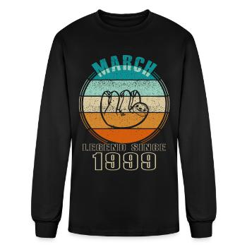 March 1999 beautiful birthday gift idea 1999 - Men's Long Sleeve T-Shirt - black - Front