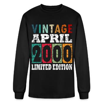 April 2000 birthday gift April 2000. april - Men's Long Sleeve T-Shirt - black - Front