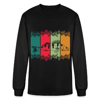 Doré jaune - pêche au doré jaune - T-shirt à manches longues Homme - noir - Devant