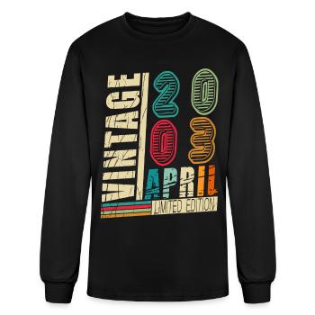 Gift Legend April 2003 Gift April 2003. April - Men's Long Sleeve T-Shirt - black - Front
