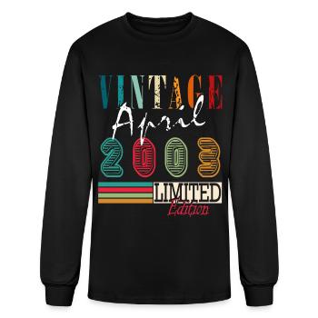 Gift Legend April 2003 Gift April 2003. April - Men's Long Sleeve T-Shirt - black - Front