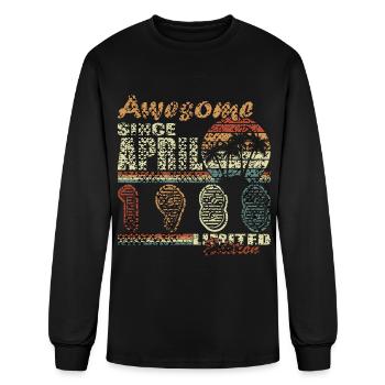 April 1988 Anniversary 1988 Legends April - Men's Long Sleeve T-Shirt - black - Front