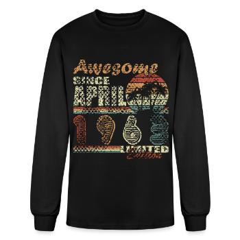 April 1963 anniversary April 1963 April - Men's Long Sleeve T-Shirt - black - Front