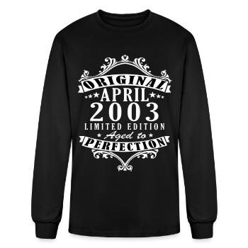 April 2003, anniversary April 2003. - Men's Long Sleeve T-Shirt - black - Front