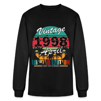 1998 April - Birthday 1998 Legends April - Men's Long Sleeve T-Shirt - black - Front