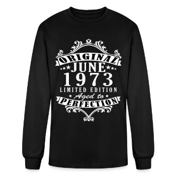 50e anniversaire 50 ans Juin 1973 - T-shirt à manches longues Homme - noir - Devant