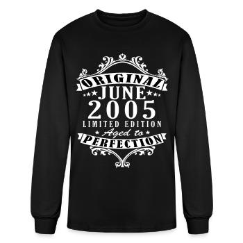 June 2005| Vintage gift 2005 - Men's Long Sleeve T-Shirt - black - Front