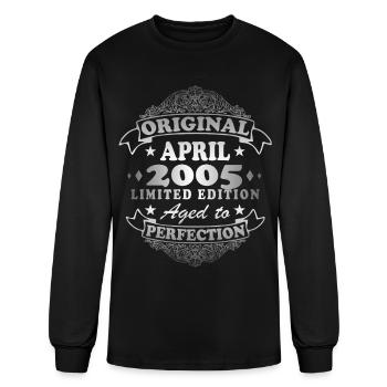 April 2005 Anniversary April 2005 Gift 2005 - Men's Long Sleeve T-Shirt - black - Front