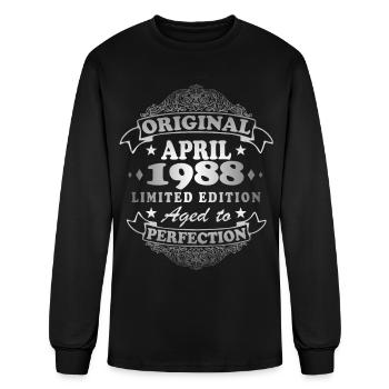 April 1988. best birthday gift april 1988. april. - Men's Long Sleeve T-Shirt - black - Front