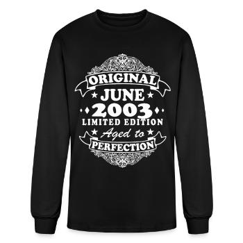 June 2003 Anniversary 2003 Retro 2003 June - Men's Long Sleeve T-Shirt - black - Front