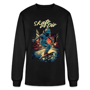 Skateboarder Skateboard Skate Skater - Men's Long Sleeve T-Shirt - black - Front