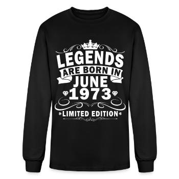 Anniversaire 50 ans Juin 1973 - T-shirt à manches longues Homme - noir - Devant