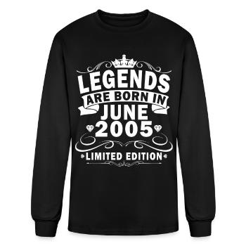 June 2005. birthday June 2005 gift June 2005 - Men's Long Sleeve T-Shirt - black - Front