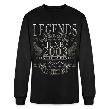 Gift June 2003 Anniversary June 2003. June 2003 - Men's Long Sleeve T-Shirt - black - Front