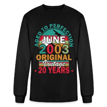 2003 June 2003 Anniversary June 2003 June - Men's Long Sleeve T-Shirt - black - Front
