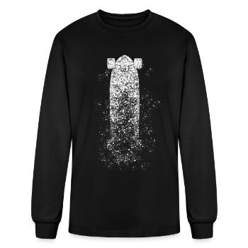 Longboard Longboarding Rain Longboarder - Men's Long Sleeve T-Shirt - black - Front