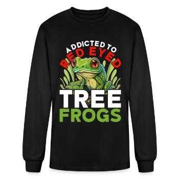 Addicted To Red Eyed Tree Frogs - Men's Long Sleeve T-Shirt - black - Front