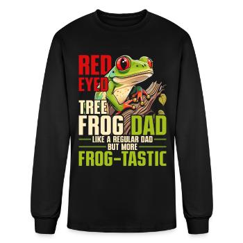 Red Eyed Tree Frog Frog-tastic Dad - Men's Long Sleeve T-Shirt - black - Front