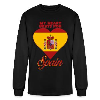 Spain Love Spanish - Men's Long Sleeve T-Shirt - black - Front