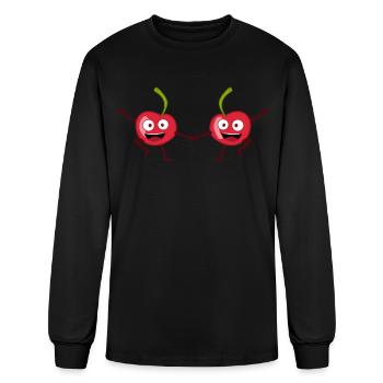 Cherries Dance Boogie Woogie Cherry - Men's Long Sleeve T-Shirt - black - Front
