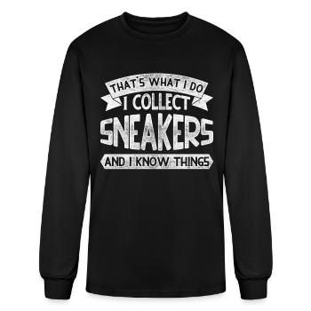 Sneaker Addict Sneakers Collector - Men's Long Sleeve T-Shirt - black - Front