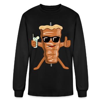 Doner Kebab With Sunglasses Donerspieß - Men's Long Sleeve T-Shirt - black - Front