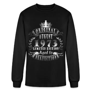 august 1973 Anniversary august 1973 august - Men's Long Sleeve T-Shirt - black - Front