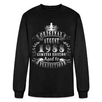 august 1988 Anniversary august 1988 august - Men's Long Sleeve T-Shirt - black - Front