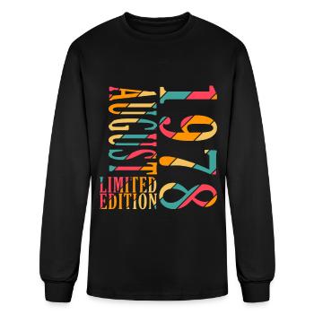 august 1978 Anniversary august 1978 august - Men's Long Sleeve T-Shirt - black - Front