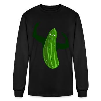 Cucumbers With Sunglasses Cucumber - Men's Long Sleeve T-Shirt - black - Front