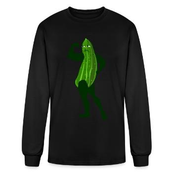Bodybuilder Cucumber Cucumber Bodybuilding - Men's Long Sleeve T-Shirt - black - Front