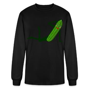 Cucumbers Photo Model Model Cucumber - Men's Long Sleeve T-Shirt - black - Front
