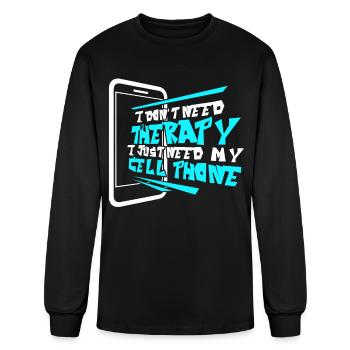 Cellphone Mobile Phone - Men's Long Sleeve T-Shirt - black - Front