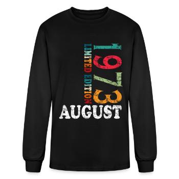 august 1973 Anniversary august 1973 august - Men's Long Sleeve T-Shirt - black - Front